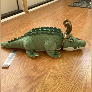 Disney Plush stuffed toy. Alligator Loki. Green in color. 18.5 inches long.